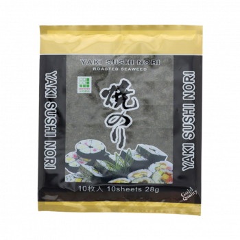 JH Foods Yaki Sushi Nori, 10 geröstete Seetang­Blätter, 25g